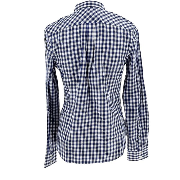 Untuckit Blue & White Checkered Long Sleeve Button-Down Shirt 100% Cotton Made I - Picture 2 of 10